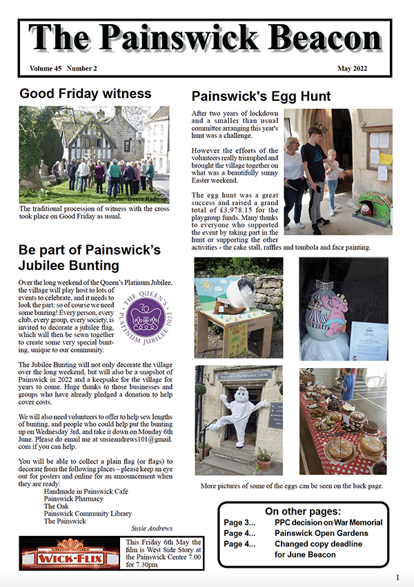 The latest edition of The Painswick Beacon - May 2021