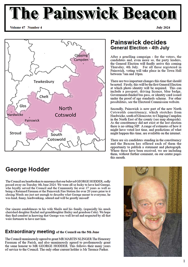 The latest edition of The Painswick Beacon - July 2024