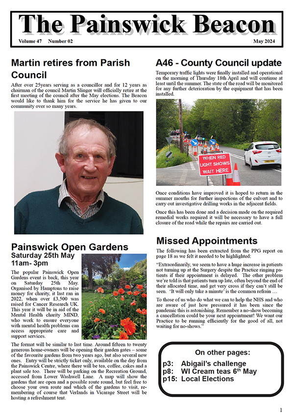 The latest edition of The Painswick Beacon - May 2024