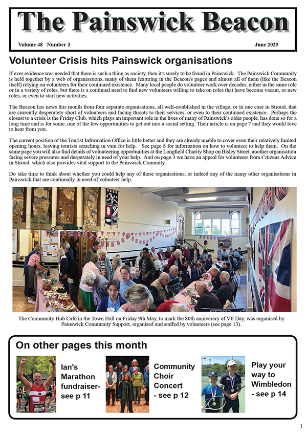 The latest edition of The Painswick Beacon May 2025 